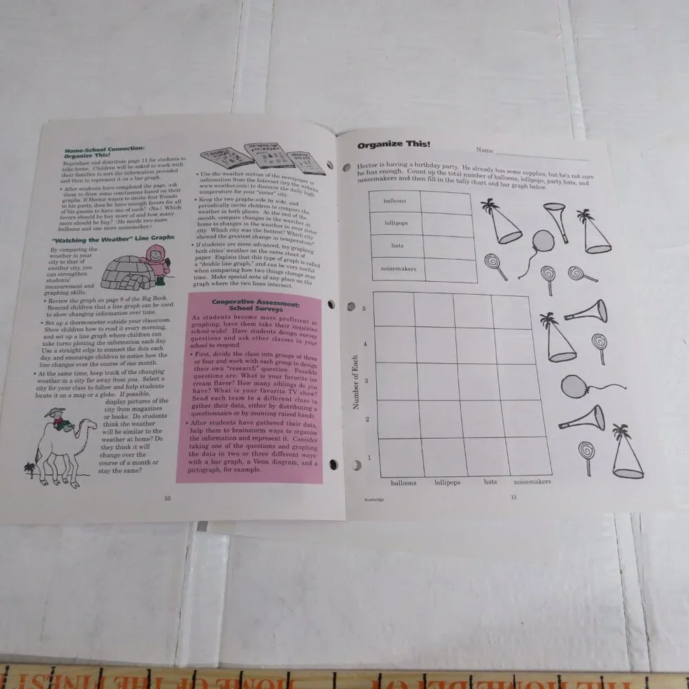 Graph It BIG BOOK (almost 2 feet tall) with teacher pages  CLASSROOM SIZE